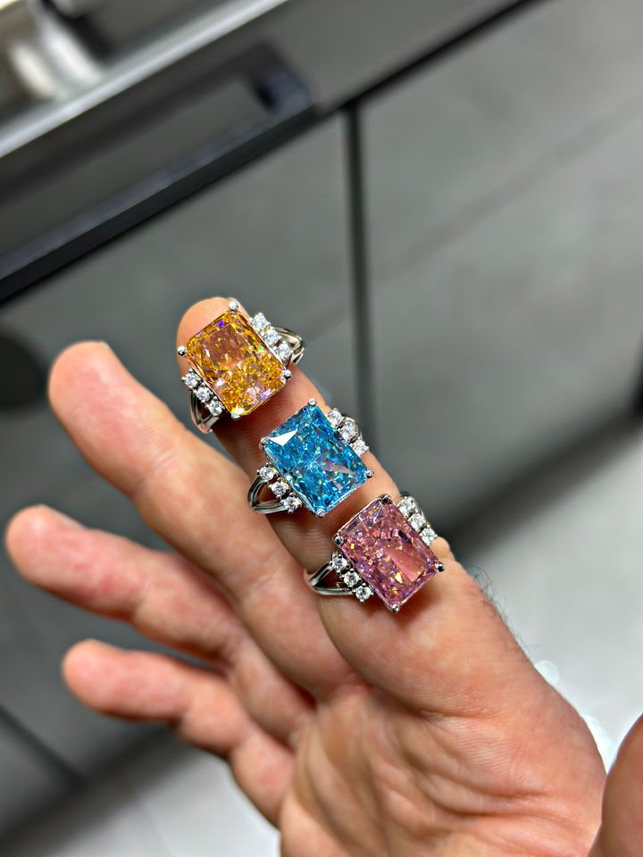 925 Gümüş Icecut Aquamarine Yüzük