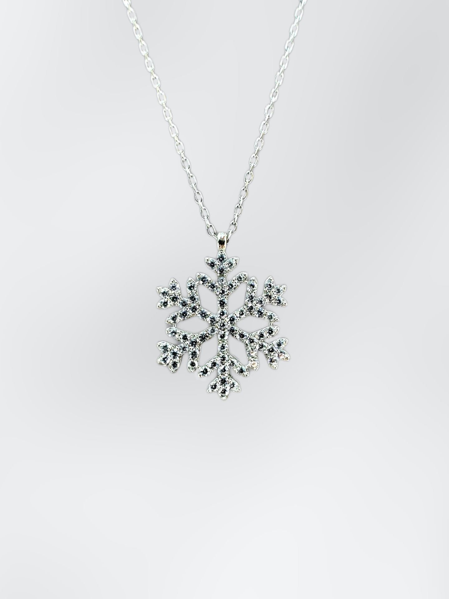 925 Ayar Gümüş Kar Tanesi Kolye