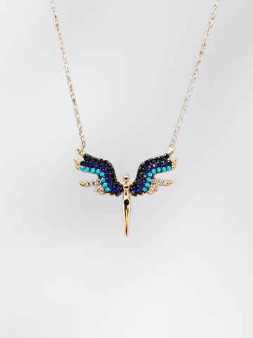 925 Ayar Gümüş Mikail Meleği Kolye