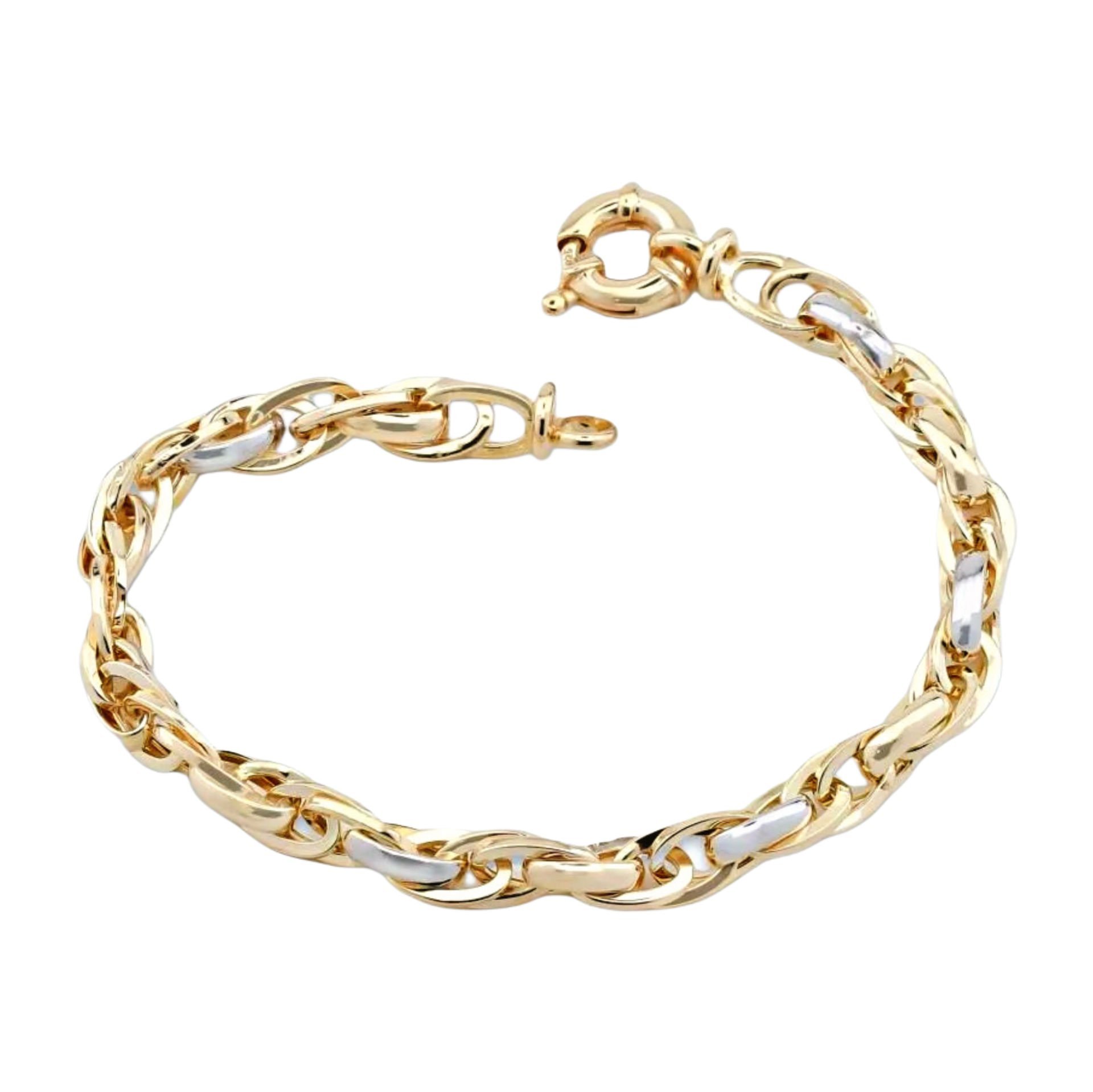 Altın Model 925 Ayar Gümüş Taşsız Hallow Bileklik