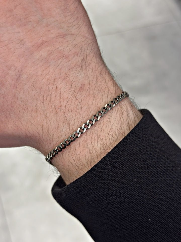 925 Gümüş Siyah Rodaj Gurmet Bileklik