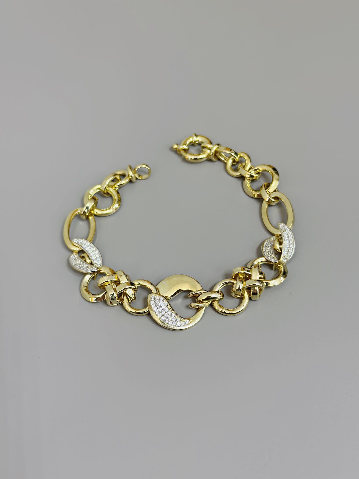 925 Ayar Gümüş  Circle Hallow Bileklik