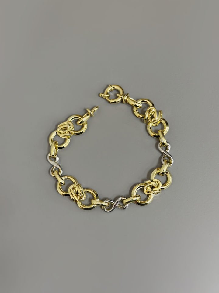 925 Ayar Gümüş Chain Hallow Bileklik
