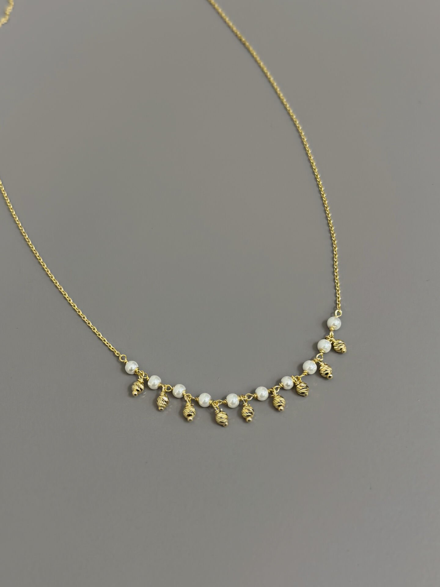 925 Ayar Gümüş İncili Dorika Kolye