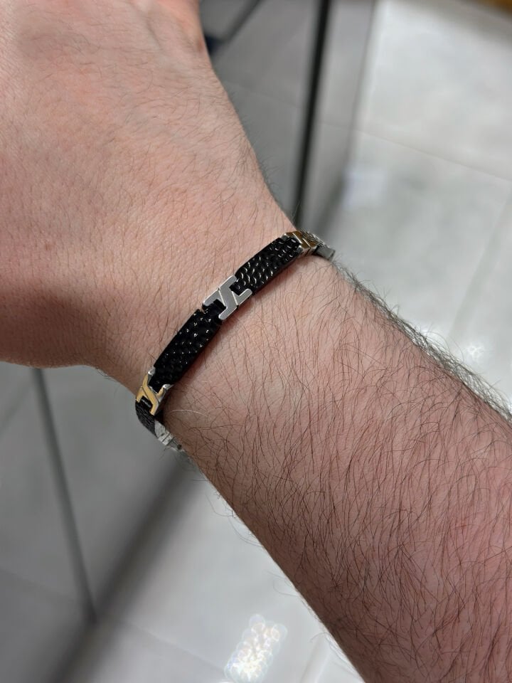 Ares Siyah Çelik Bileklik