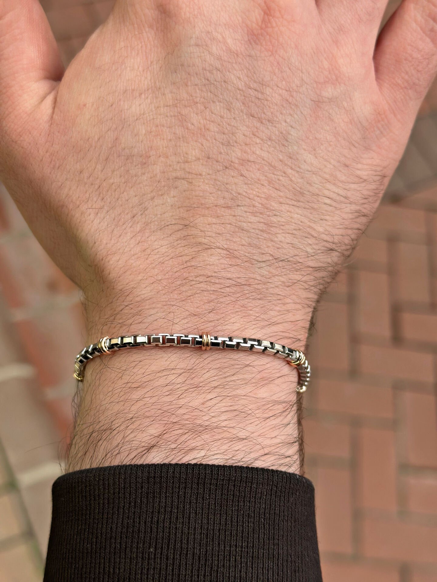 925 Ayar Gümüş İtalyan Rose Chain Bileklik