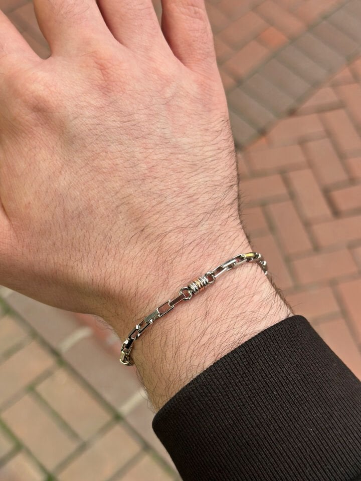 925 Ayar Gümüş İtalyan Rose Ataç Bileklik