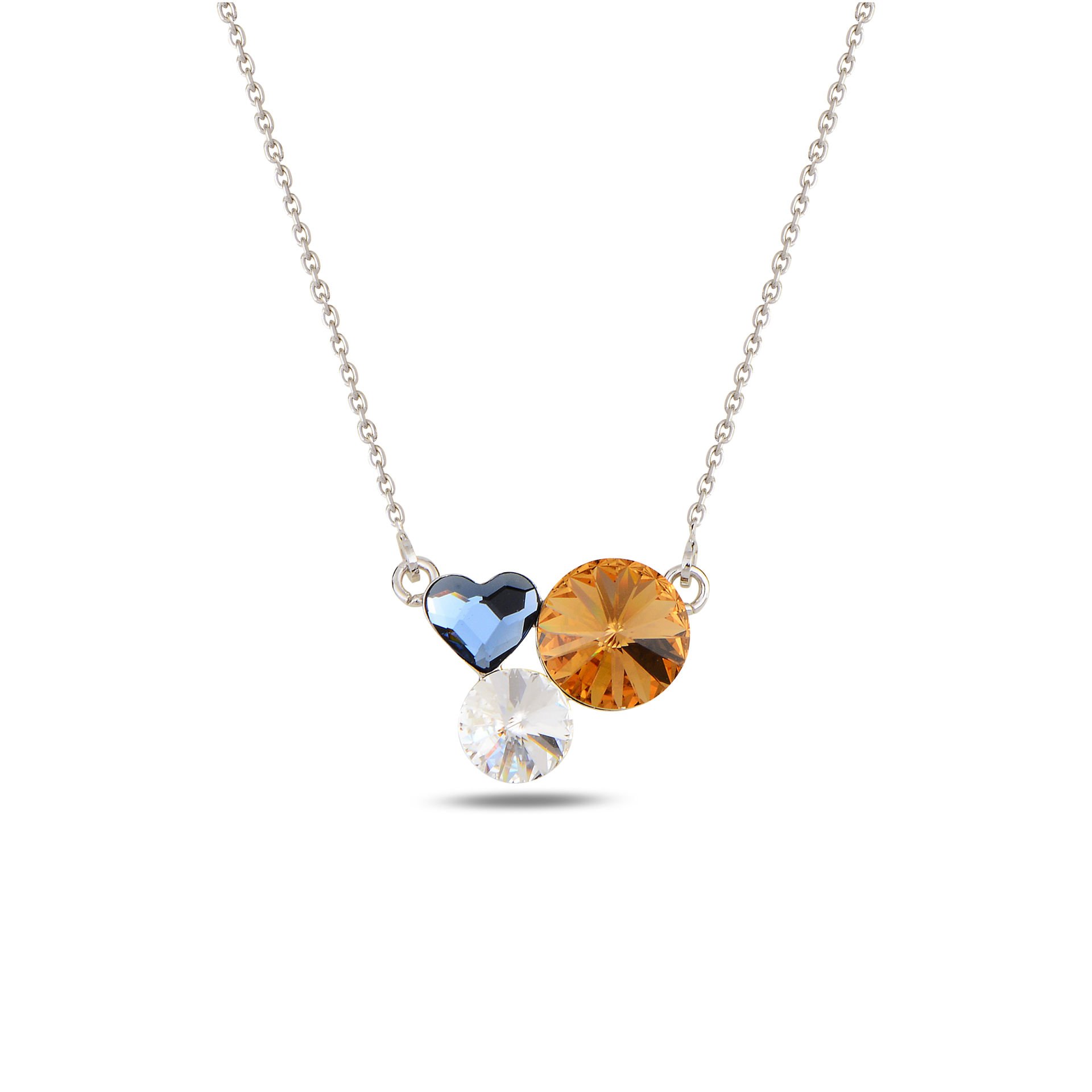 Punto Swarovski Kalp Kolye