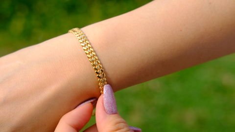 Gold Halep Kutu Kilit Bileklik
